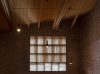 Brick wall, square window and wooden ceiling.. Kuvaaja: Maija Holma, Alvar Aalto -säätiö